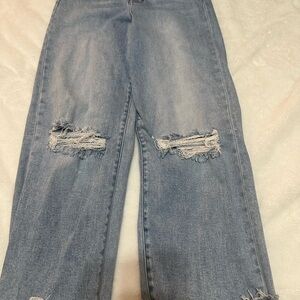 Buckle Light Blue Distressed Boyfriend Jeans